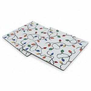Pottery Barn Cork Holiday Christmas Lights Placemats Set of 2